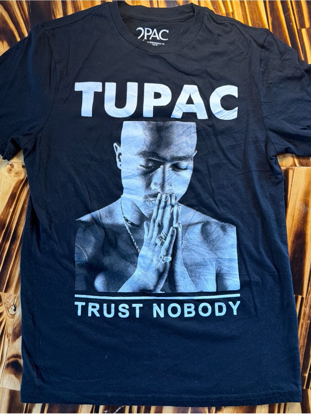 2Pac Tupac Shakur Trust Nobody Graphic T-Shirt Black Size Small Hip Hop Rap Tee